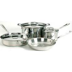 All clad stainless steel cookware set All-Clad Copper Core Cookware Set with lid 7 Parts