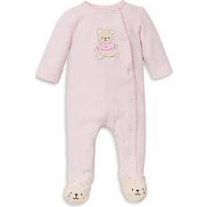 1-3M Nightwear Children's Clothing Little Me Bear Footed One-Piece - Pink (LBQ03984N)