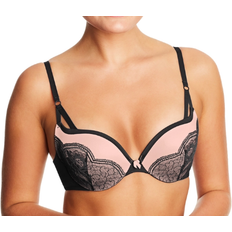 Maidenform Love the Lift Push Up & In Underwire Bra - Black W/Gentle Peach Lace