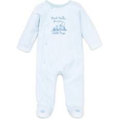 Little Me Thank Heaven for Little Boys Footed One-Piece - White/Skylight Blue (LBQ01560N)