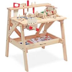 Madera Herramientas de Juguete Melissa & Doug Wooden Project Solid Wood Workbench