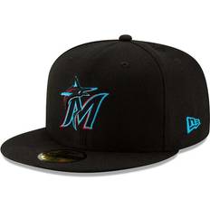 New Era Clothing New Era Marlins 59Fifty Authentic Cap - Black/Carolina/Pink