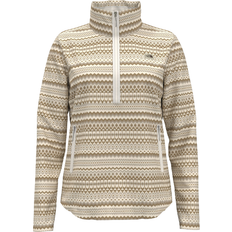 The North Face Women’s Printed Crescent ¼ Zip Pullover Sweatshirt - Gardenia White AprFs Fairisle Print
