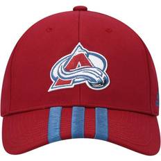 adidas Colorado Avalanche Locker Room Primegreen Three Stripe Adjustable Hat - Burgundy