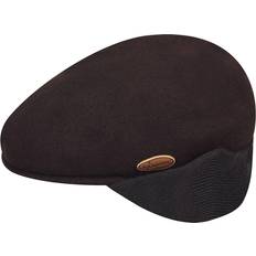 Kangol Flat Cap 504 Pepe met Öronlappar - Mörkbrun