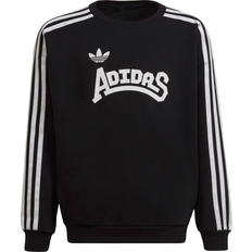 Adidas Girl's Graphic Crew Sweatshirt - Black/White (HC4558)