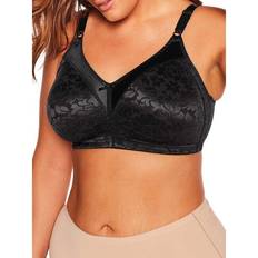 Bali Double Support Lace Wirefree Bra - Black