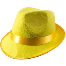 Dans & Disco Hoeden Folat Trilby hoed neon geel