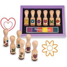 Melissa & Doug Wooden Stamp Set Happy Handles