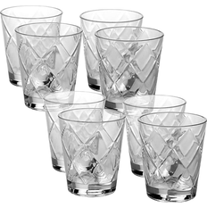 Melamine Glasses Certified International Diamond Acrylic Tumblers 15oz Set of 8 Drinking Glass 15fl oz 8