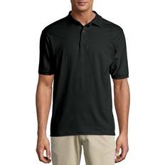 Hanes Cotton-Blend EcoSmart Polo Jersey - Black