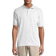 Hanes Cotton Polo Shirts Hanes Cotton-Blend EcoSmart Polo Jersey - White