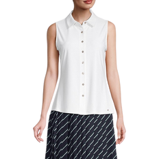 Tommy Hilfiger Sleeveless Button-Down Shirt - Ivory