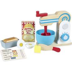 Melissa & Doug Giocattoli da cucina Melissa & Doug Wooden Make-A-Cake, Pretend Play Activity Set