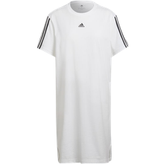 Adidas Women's Essentials Loose 3-Stripes Dress - White/Black