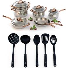 Cookware Sets on sale Berghoff Ouro Gold 18/10 Stainless Steel 16-Pc. Cookware Set Rose Gold Cookware Set with lid