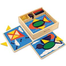 Wooden Blocks Melissa & Doug Classic Toy Beginner Pattern Blocks