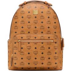 Unisex Backpacks MCM Stark Visetos Backpack Medium - Cognac