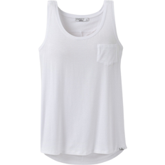 Pockets Tank Tops Prana Foundation Scoop Neck Tank - White