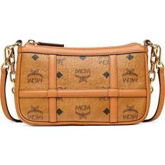 Bags MCM Aren Shoulder Bag in Visetos Mini - Cognac