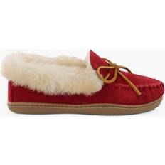 Women Moccasins Minnetonka Alpine Sheepskin Moc W - Red