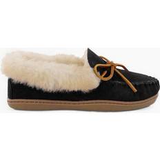 Women Moccasins Minnetonka Alpine Genuine Shearling W - Black