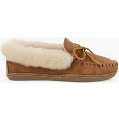 Kulta Mokkasiinit Minnetonka Alpine' Genuine Shearling Moccasin - Golden Tan