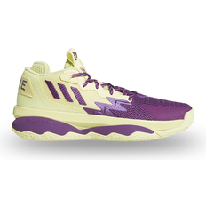 Textile Chaussures de Basket adidas Kid's Dame 8 - Yellow Tint/Glory Purple/Signal Green