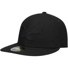 Headgear New Era Philadelphia Eagles Historic Logo Black on Black Low Profile 59Fifty II Fitted Hat - Black