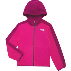 Recycled Materials Fleece Garments The North Face Youth Glacier Full Zip Hoodie- Cabaret Pink/Multicolor (NF0A5GBZ-22P)