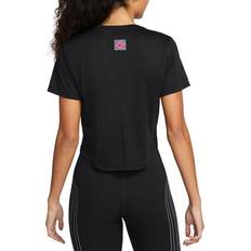 Nike Dame T-skjorter Nike Dri-FIT One Icon Clash Cropped Training Top Women - Black