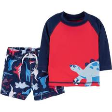 Red UV Clothes Children's Clothing Carter's Dinosaur Rashguard Set - Navy/Red (1N121110)