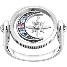 Thomas Sabo Royalty Star & Moon - Silver/Pink/Blue/Transparent