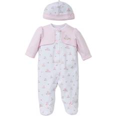 Little Me Girls One Piece Hat Footed Sleeper Pajamas - Newborn
