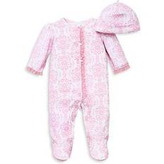 Children's Clothing Little Me Damask Scroll Footed One-Piece & Hat - Pink Multi (LBQ03515N)