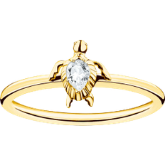 Thomas Sabo Charm Club Trutle Ring - Gold/Transparent