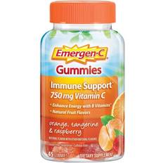 Emergen-C Gummy, Immune Support 750mg Vitamin C Orange Tangerine Raspberry 45 Gummies