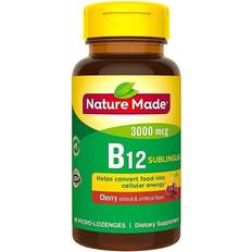 Vitamin B-12 Sublingual Cherry 3000 mcg 40 Lozenges