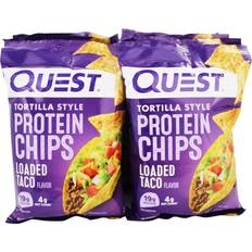 Protein chips hälsokost och kosttillskott Quest Nutrition Tortilla Style Protein Chips Box Loaded Taco 8 Bags