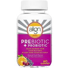 Align DualBiotic Prebiotic Probiotic Natural Fruit 60 Gummies