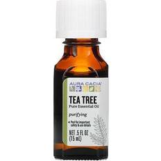 Tea tree oil pure Aura Cacia 100%Pure Essential Oil Tea Tree 0.5 fl oz