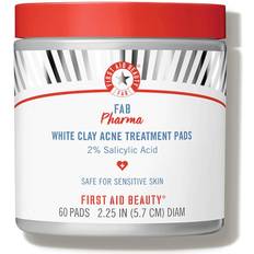 Facial Skincare First Aid Beauty Fab Pharma White Clay Acne Treatment Pads No Color