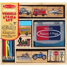 Melissa & Doug Wooden Vehicles Stamp Set