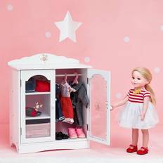 Teamson Kids Olivia'S Little World Little Princess Baby Doll Fancy Closet With 3 Hangers