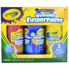 Red Paint Crayola Washable Fingerpaint Set, 3-Colors, Bold Colors