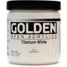 Golden OPEN Acrylic Colors titanium white 8 oz. jar