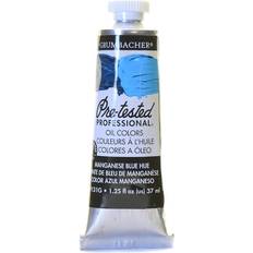 Black Oil Paint Grumbacher Pre-Tested Artists' Oil Color Manganese Blue, 1.25 oz tube