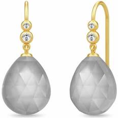 Julie sandlau månesten Julie Sandlau Moon Drop Earrings - Gold/Grey