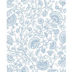 Wallpapers NextWall NextWall Peel & Stick Paisley Trail Blue Bell Wallpaper