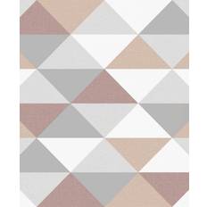 Wallpapers NextWall NextWall Peel & Stick Mod Triangles Pink & Gray Wallpaper